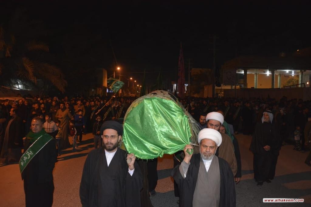 بمناسبة شهادة فاطمة الزهراء (عليها السلام) وفد من مكتب سماحة المرجع الكبير السيد الحكيم (مد ظله) يشارك المؤمنين في مجالس العزاء شمالي البصرة