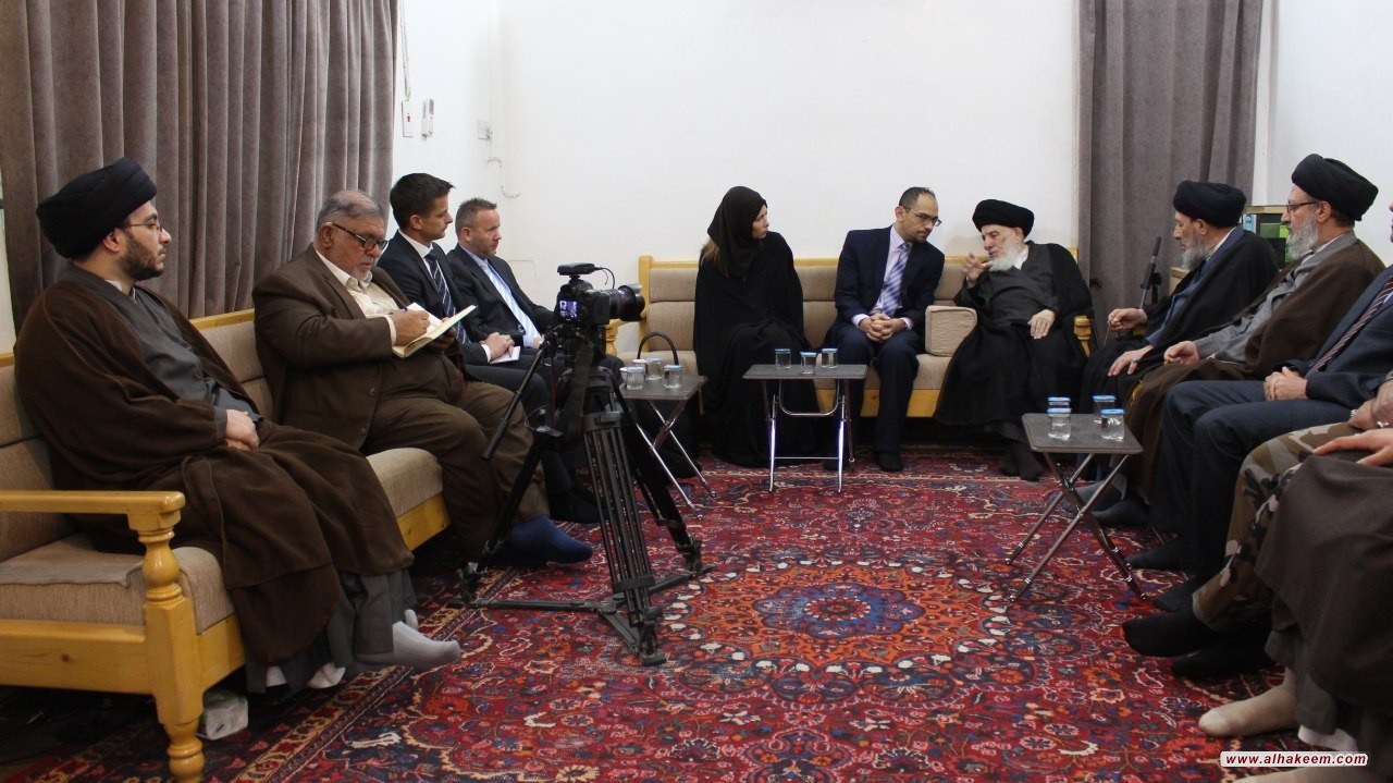 مرجع جہان تشیع سید حکيم (مدظلہ) ناروے کے بغداد میں موجود چارج ڈیئیر سے ملاقات کی اور آپس میں زیادہ سے زیادہ روابط پر زور دیا 