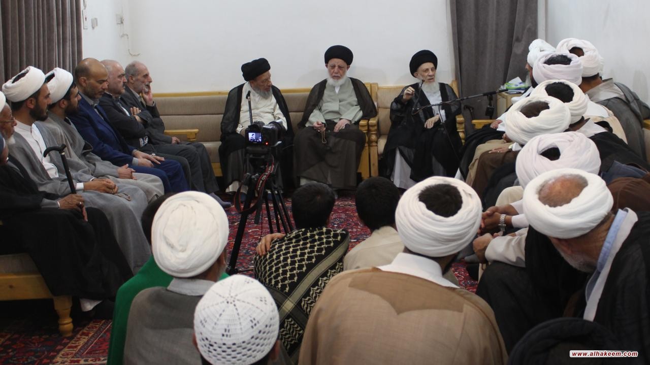 دیدار ایت الله العظمی حکیم (مدظله) با ائمه جماعت مساجد شهر مقدس مشهد