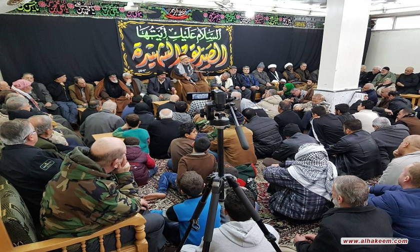 برپایی مراسم شهادت حضرت فاطمه زهراء علیها سلام در دفتر سوریه 