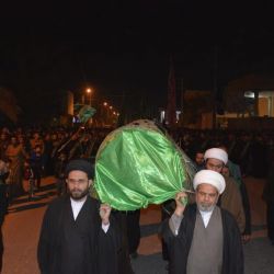 بمناسبة شهادة فاطمة الزهراء (عليها السلام) وفد من مكتب سماحة المرجع الكبير السيد الحكيم (مد ظله) يشارك المؤمنين في مجالس العزاء شمالي البصرة