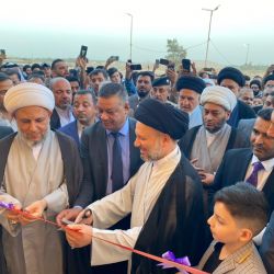 نجل المرجع الديني الكبير السيد الحكيم يحضر احتفالية افتتاح مزار عمران بن الامام علي (عليه السلام) في محافظة بابل بعد اعادة اعماره   