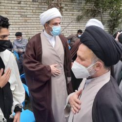 نجل المرجع الديني الكبير السيد الحكيم يحضر مجلس الفاتحة المقام ببغداد في مدينة الحرية على روح الشيخ محمد الماجدي