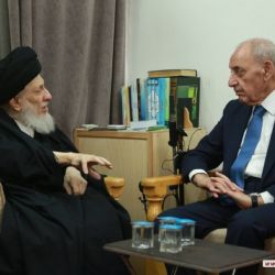 دیدار مرجع عالیقدر اقای حکیم (مدظله) با آقای‌ نبیه‌‌بری‌ رئیس‌ مجلس‌ نمایندگان‌ لبنان وهیئت همراه