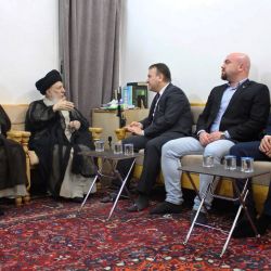His Eminence, Grand Ayatollah al-Hakeem, receives the Lebanese Ambassador to Iraq