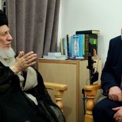 His Eminence, Al-Sayyid Al-Hakeem, receives the Romanian Ambassador in Iraq
