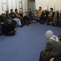 استقبال حجت الاسلام و المسلمین سید عزالدین حکیم از هیئت مسجد مالک اشتر بغداد